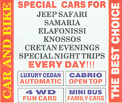 car rentals chania offers