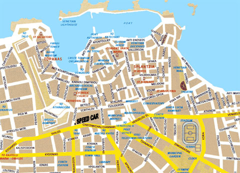 Speed Rent A Car - Map of Chania